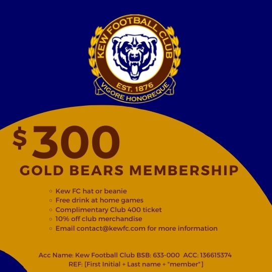 Gold bears membership - $300
